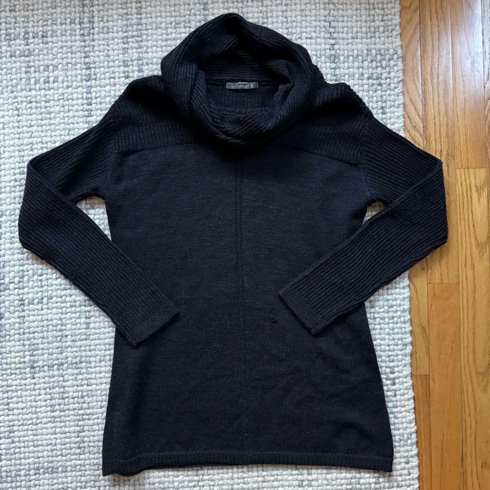 Smartwool Black Cowl Neck Knit Sweater Medium